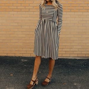 Stripe Midi Dress